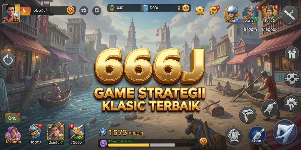 Tampilan gameplay yang menegangkan di 666J dengan pertempuran dan strategi.