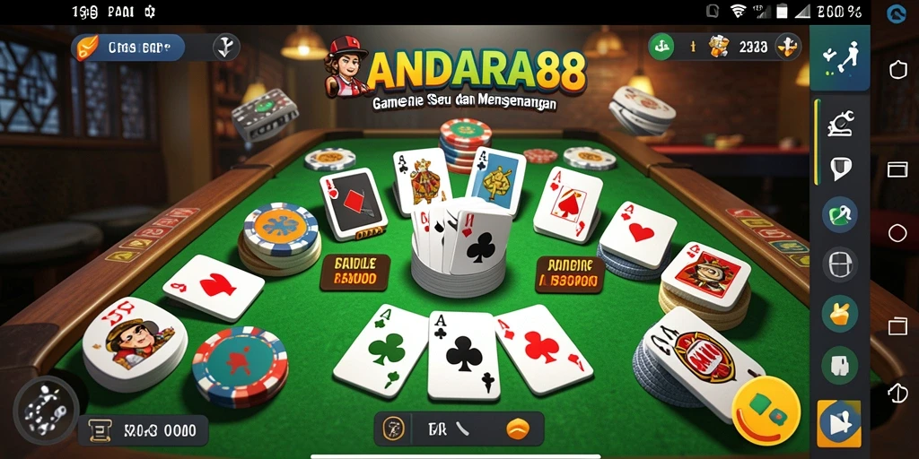 Tampilan gameplay Gaple yang seru dan interaktif di ANDARA88.