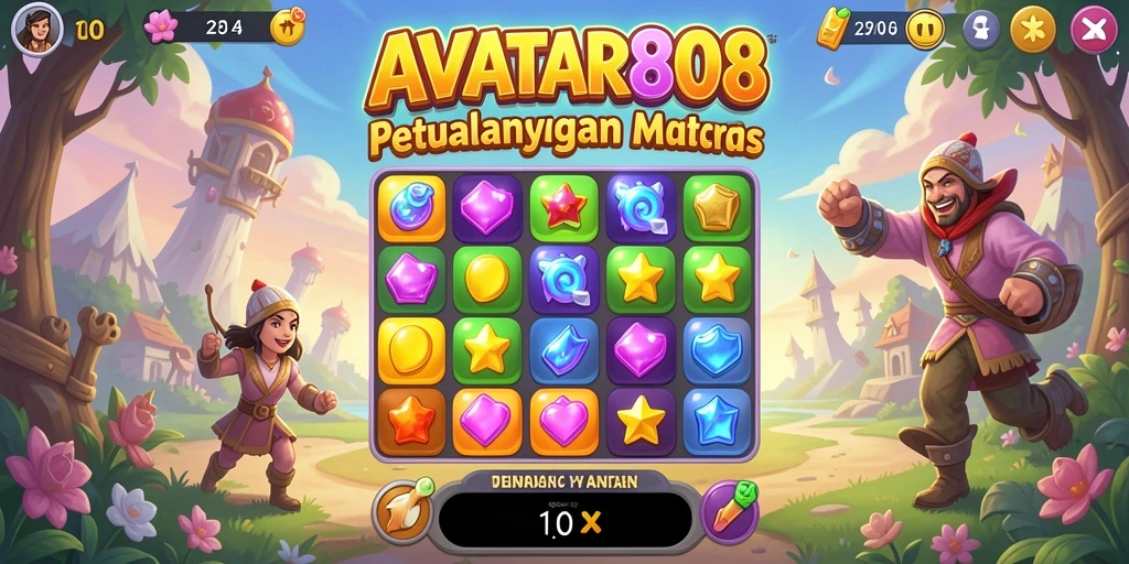 Gameplay seru dari AVATAR808 dalam mencocokkan elemen.