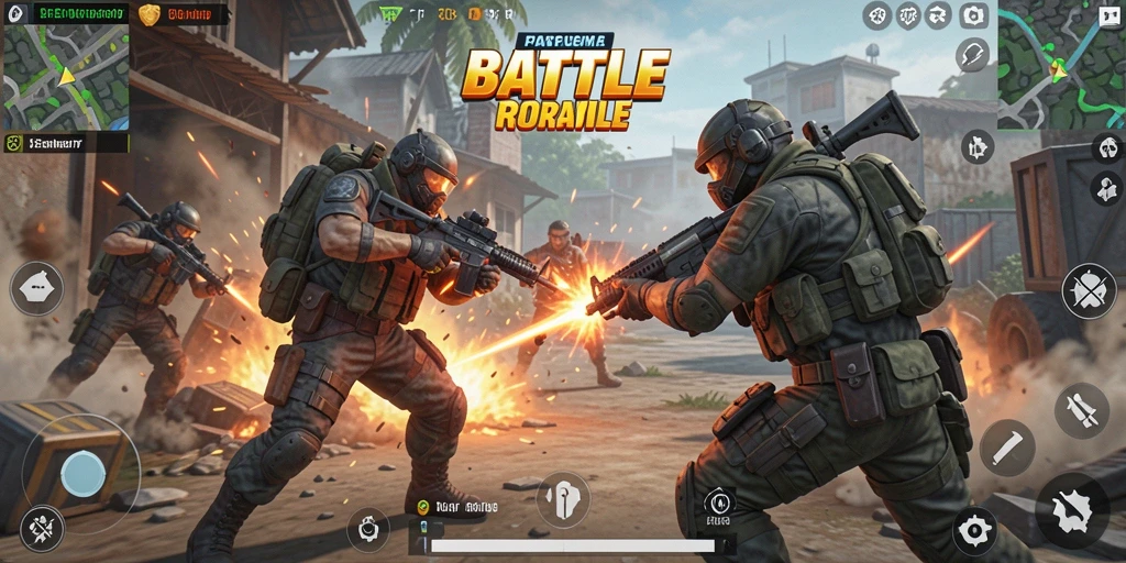 Tampilan gameplay F08 yang mendebarkan dalam pertempuran Battle Royale.