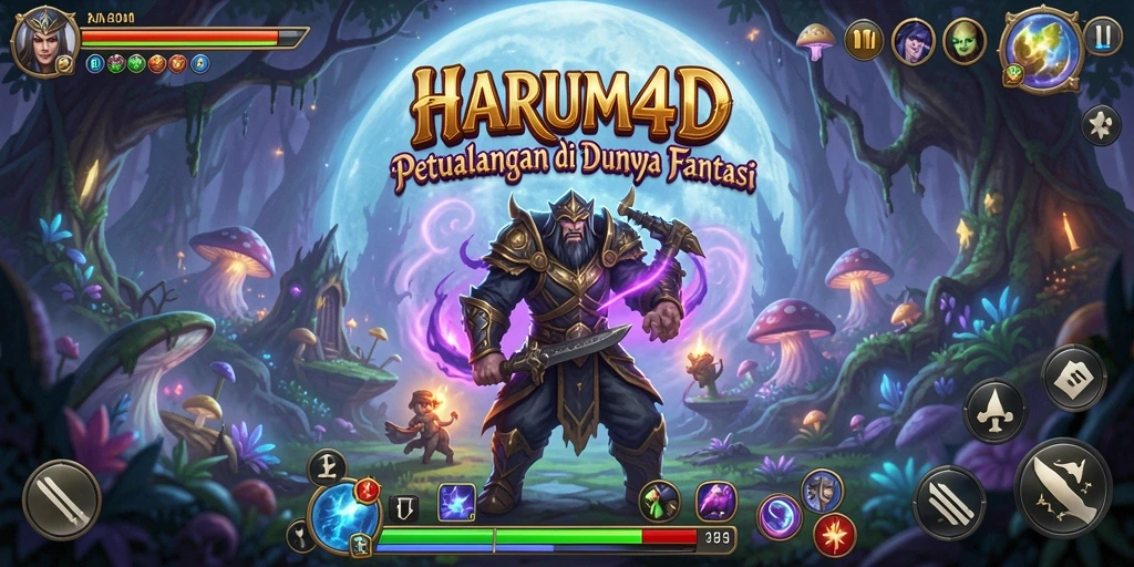 Gameplay HARUM4D yang menegangkan di dunia fantasi.
