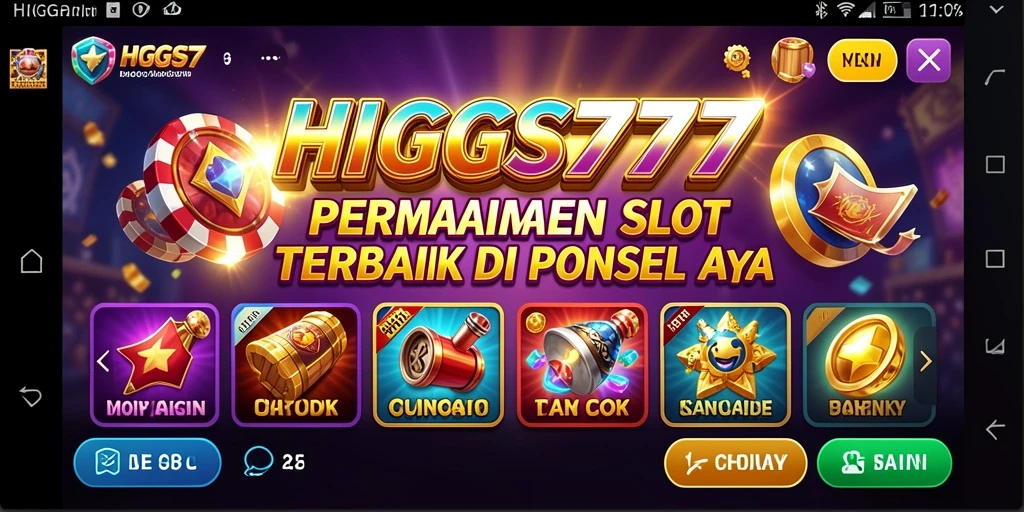 Tampilan menarik dari gameplay HIGGS777 yang mendebarkan.