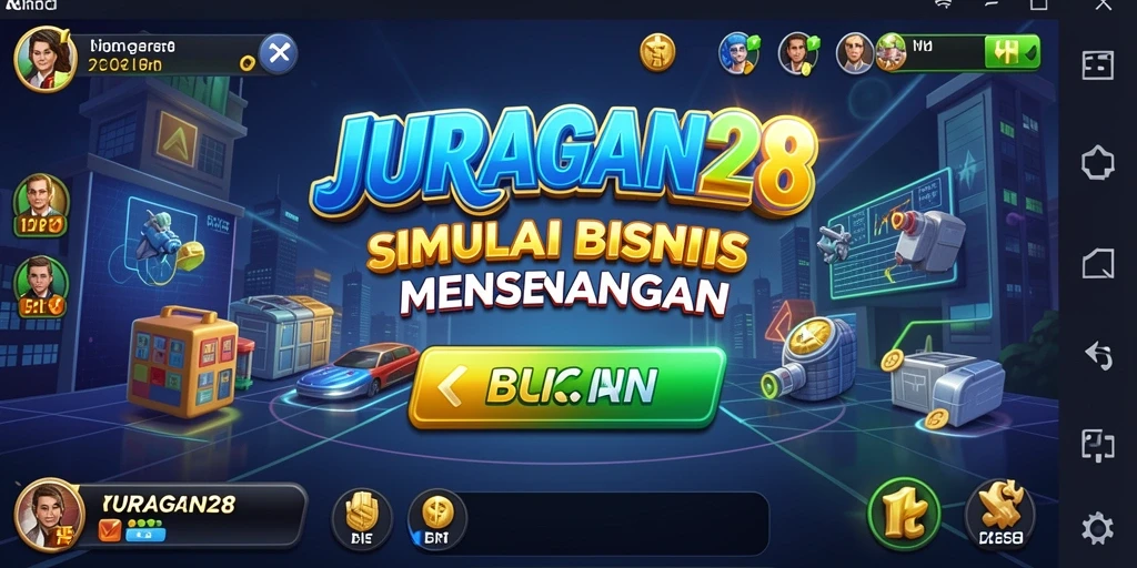 Screenshot gameplay JURAGAN28 menunjukkan interaksi bisnis yang menarik.