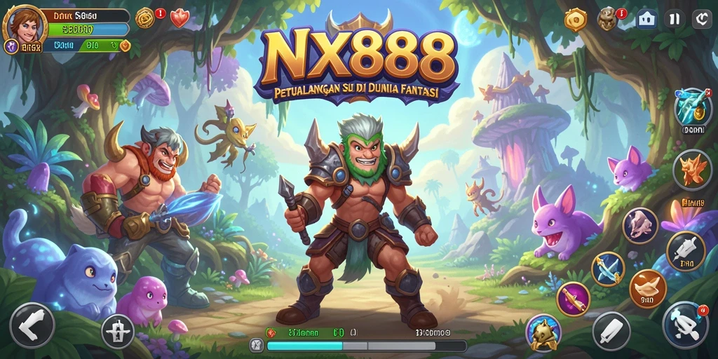 Tampilan gameplay NX888 yang mendebarkan dan penuh warna.