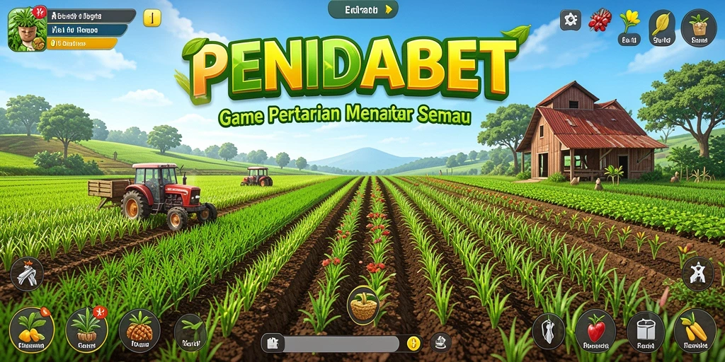 Tampilan screenshot PENIDABET yang menunjukkan kebun yang indah dan gameplay menarik.