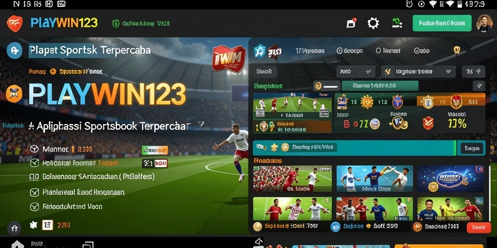 Tampilan gameplay Sportsbook di aplikasi PLAYWIN123 yang menarik.