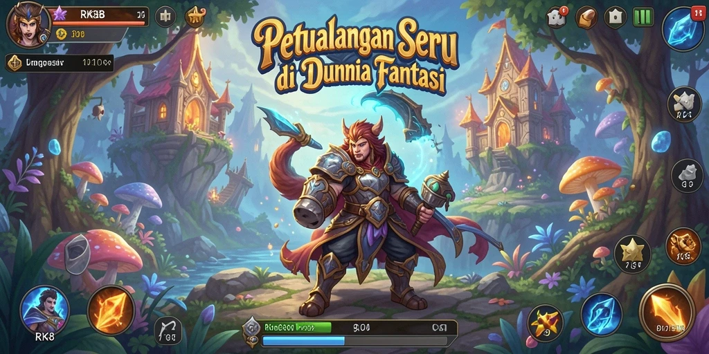 Screenshot gameplay RK88 menampilkan aksi petualangan yang seru.