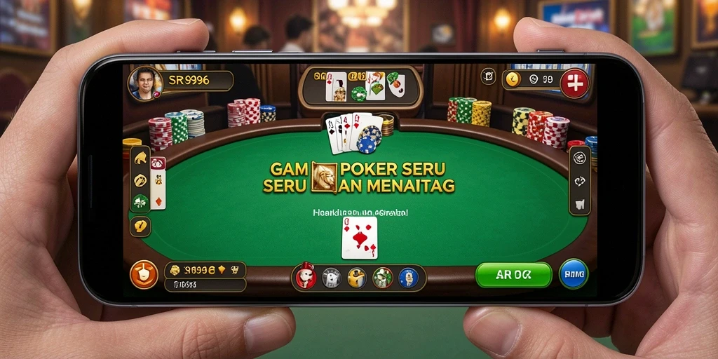 Tampilan gameplay poker yang seru dan mendebarkan.