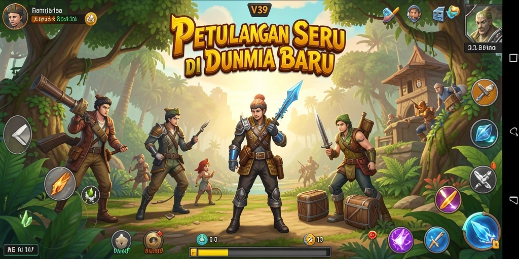 Pengalaman gameplay seru di dunia V39 yang penuh petualangan.