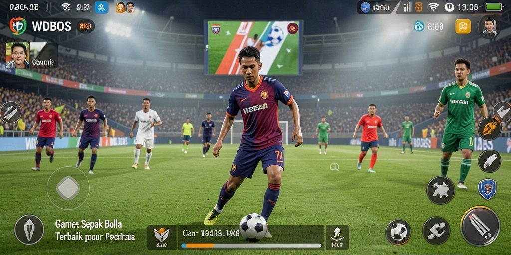 Screenshot gameplay WDBOS yang menampilkan aksi mendebarkan di lapangan.